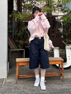「LILY BROWN（リリーブラウン）のアイテム（パンツ）」を使った、yuririn*さん（レディース・156cm）の春コーディネート