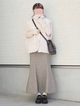 「AS KNOW AS PINKY（アズノゥアズピンキー）のアイテム（ローファー）」を使った、yuririn*さん（レディース・156cm）の秋コーディネート