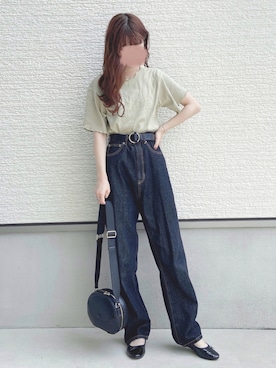 「PAGEBOY（ページボーイ）のリングベルト（ベルト）」を使った、yuririn*さん（レディース・156cm）の夏コーディネート