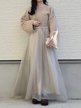 「マイベストコーデ2022」｜「アイテム（モカシン/デッキシューズ）」を使った、yuririn*さん（レディース・156cm）の冬コーディネート