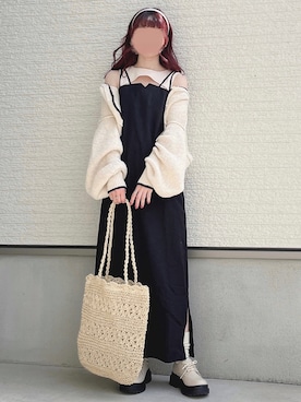 「アイテム（ヘアアクセサリー）」を使った、yuririn*さん（レディース・156cm）の春コーディネート