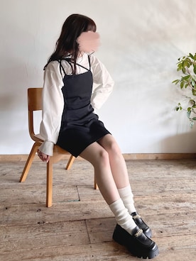 「アイテム（ローファー）」を使った、yuririn*さん（レディース・156cm）の冬コーディネート