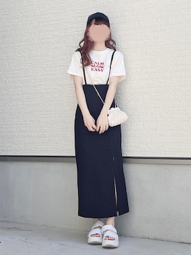 「GRL（グレイル）の2Wayキルティングがま口ミニバッグ（ショルダーバッグ）」を使った、yuririn*さん（レディース・156cm）の夏コーディネート