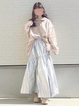 「GRL（グレイル）の2Wayキルティングがま口ミニバッグ（ショルダーバッグ）」を使った、yuririn*さん（レディース・156cm）の秋コーディネート