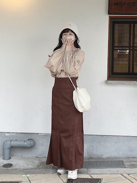 「SNIDEL（スナイデル）のアイテム（ハット）」を使った、yuririn*さん（レディース・156cm）の秋コーディネート