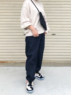 「152cm」｜「アイテム（スウェット）」を使った、HONAMIさん（レディース・152cm）の夏コーディネート