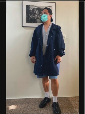 「Alpha Industries（アルファインダストリーズ）のアイテム（モッズコート）」を使った、yunawsiliさん（メンズ・168cm）の夏コーディネート