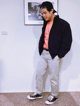 「OLD JOE & CO.（オールドジョーアンドコー）のアイテム（ジャケット/アウター）」を使った、yunawsiliさん（メンズ・166cm）の春コーディネート