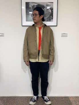 「COS（コス）のアイテム（ジャケット/アウター）」を使った、yunawsiliさん（メンズ・168cm）の冬コーディネート