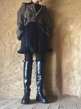 「YANUK（ヤヌーク）のアイテム」を使った、AKARIさん（レディース・164cm）の冬コーディネート