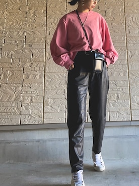 「コンバース ハイカット」｜AKARIさん（レディース・163cm）の秋コーディネート