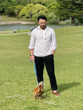 「DESIGNWORKS（デザインワークス）のアイテム（パンツ）」を使った、jyunkiさん（メンズ・179cm）の夏コーディネート