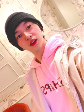 「Levi's（リーバイス）のアイテム（帽子）」を使った、NANAくんさん（メンズ・168cm）の春コーディネート