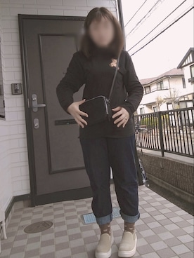 「WC（ダブル シー）のアイテム（スウェット）」を使った、あきぎんさん（レディース・160cm）の春コーディネート