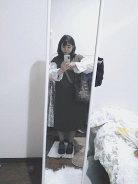 「apres jour（アプレジュール）のアイテム（その他シューズ）」を使った、あきぎんさん（レディース・160cm）の冬コーディネート