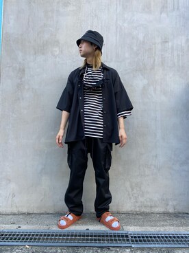 「KaneZ（ケインズ）のアイテム」を使った、ながさきたいがさん（メンズ・169cm）の夏コーディネート