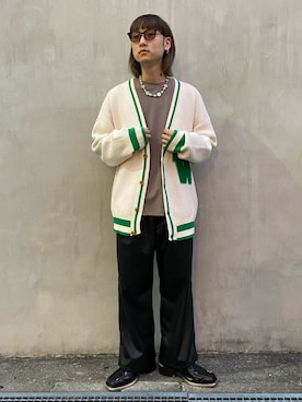 「DANKE SCHON（ダンケシェーン）のアイテム（スラックス）」を使った、ながさきたいがさん（メンズ・169cm）の秋コーディネート