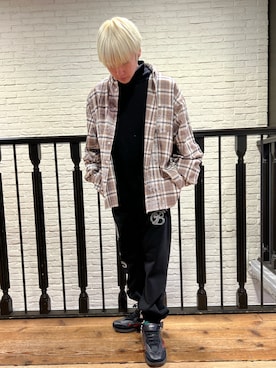 「BlackEyePatch（ブラックアイパッチ）のアイテム（パンツ）」を使った、ながさきたいがさん（メンズ・169cm）の冬コーディネート