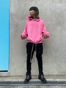 「DANKE SCHON（ダンケシェーン）のDankeSchon/ダンケシェーン/バイオウォッシュフラップパンツ（その他パンツ）」を使った、ながさきたいがさん（メンズ・169cm）の夏コーディネート