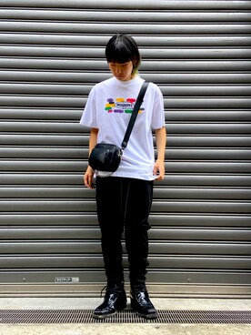 「WHITELAND（ホワイトランド）のアイテム（バッグ）」を使った、ながさきたいがさん（メンズ・169cm）の夏コーディネート