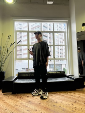 「WHITELAND（ホワイトランド）のアイテム（Tシャツ/カットソー）」を使った、ながさきたいがさん（メンズ・169cm）の夏コーディネート