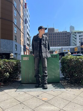 「DANKE SCHON（ダンケシェーン）のアイテム（デニムジャケット）」を使った、ながさきたいがさん（メンズ・169cm）の春コーディネート