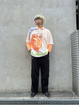 「DANKE SCHON（ダンケシェーン）のアイテム（スラックス）」を使った、ながさきたいがさん（メンズ・169cm）の冬コーディネート