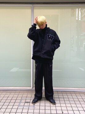 「DANKE SCHON（ダンケシェーン）のアイテム（スラックス）」を使った、ながさきたいがさん（メンズ・169cm）の冬コーディネート