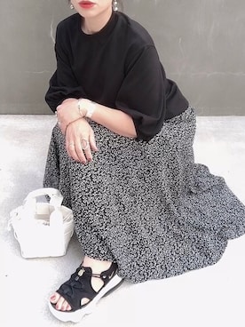 「reca（レカ）のアイテム（トップス）」を使った、ⓒⓗⓘーⓒⓗⓐⓝさん（レディース・161cm）の夏コーディネート