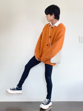 「アイテム（カーディガン/ボレロ）」を使った、yuki/ユーキさん（メンズ・173cm・10代）の秋コーディネート