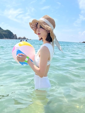 「海スタイル」｜きんちゃんさん（レディース・156cm）の夏コーディネート