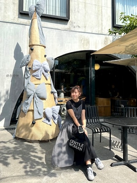 「GENTLE WOMAN（ジェントルウーマン）のアイテム（ショルダーバッグ）」を使った、Sealake Chanさん（レディース・155cm）の冬コーディネート