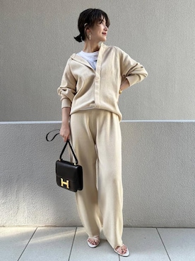 Curensology(カレンソロジー)/ブークレーニットパンツを使った人気