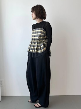 「Curensology（カレンソロジー）のアイテム（その他パンツ）」を使った、i_am_hrkさん（レディース・157cm）の春コーディネート