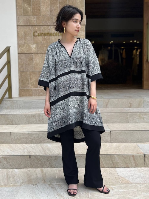 サンプル品★Curensology★ペイズリープリントワンピース★カレンソロジー セール】Curensology(カレンソロジー)/レースペイズリーブラウス