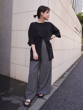 「Curensology（カレンソロジー）のアイテム（その他パンツ）」を使った、i_am_hrkさん（レディース・157cm）の春コーディネート