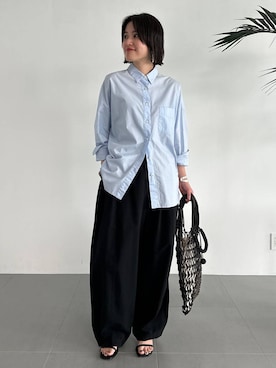 「Curensology（カレンソロジー）のアイテム（その他パンツ）」を使った、i_am_hrkさん（レディース・157cm）の夏コーディネート