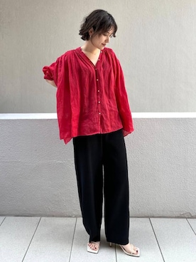 「Curensology（カレンソロジー）のアイテム（その他パンツ）」を使った、i_am_hrkさん（レディース・157cm）の春コーディネート