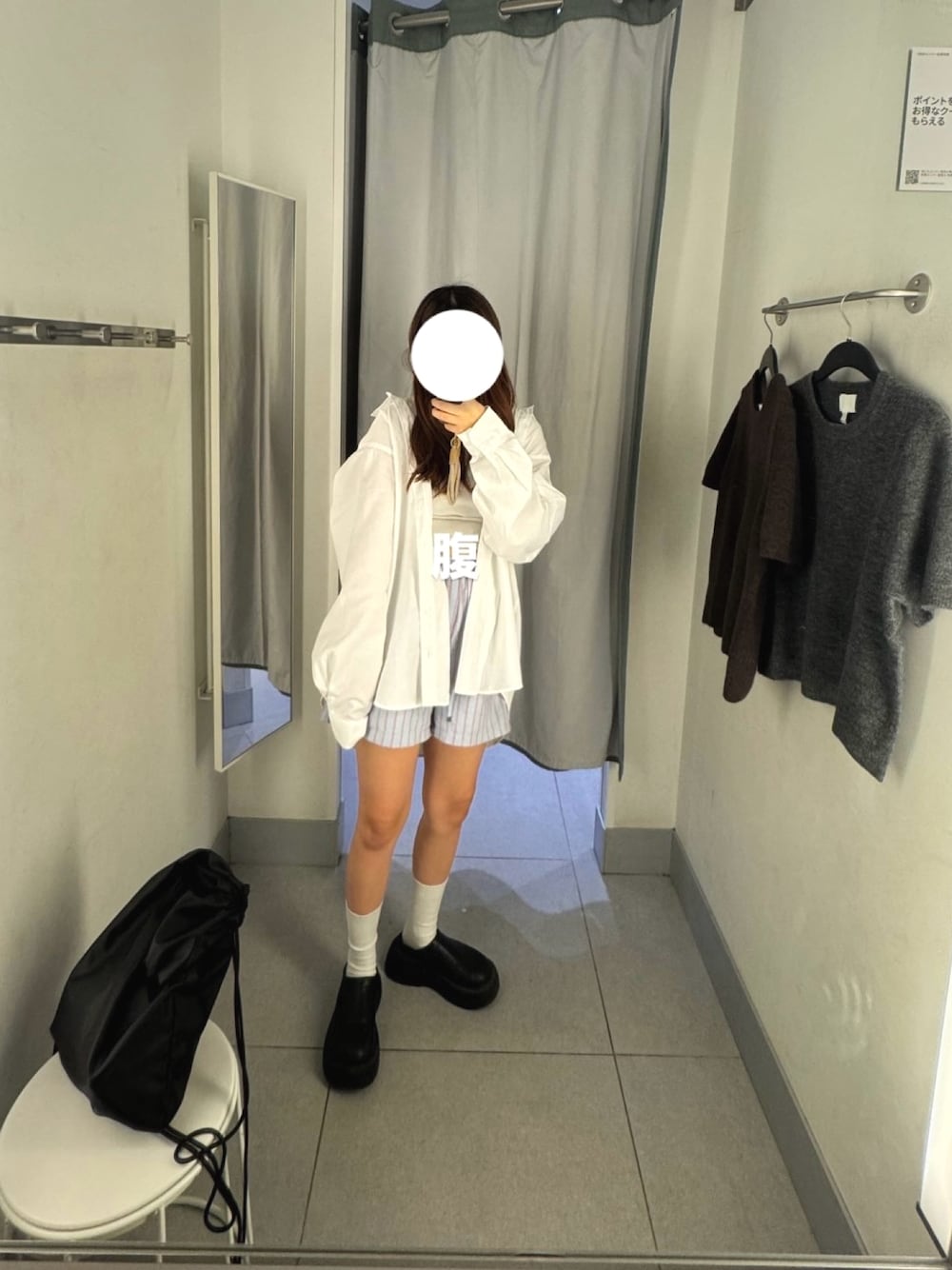 「GU、CIAOPANIC TYPY、BALENCIAGA、ZOZOTOWN」｜「CIAOPANIC TYPYの【インフルエンサーセレクトアイテム！】厚底ソールサボ（ブーツ、ブラック系）」を使った、rさん（レディース・159cm）の秋コーディネートの1枚目の写真