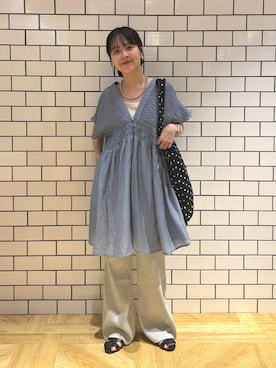 「LOWRYS FARM（ローリーズファーム）のスタイルＵＰカップバンドゥ　145533（キャミソール）」を使った、aiさん（レディース・151cm・20代）の夏コーディネート