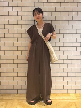 「LOWRYS FARM（ローリーズファーム）のヤワラカルイ２ＷＡＹショルダーＢＡＧ 115210（ショルダーバッグ）」を使った、aiさん（レディース・151cm・20代）の夏コーディネート
