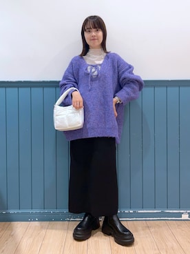「ムラサキコーデ」｜aiさん（レディース・151cm）の秋コーディネート
