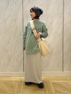 「リング」｜「アイテム（ニットキャップ/ビーニー）」を使った、aiさん（レディース・151cm）の秋コーディネート