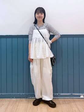 「LOWRYS FARM（ローリーズファーム）のステンレスプレートネックレス　973053（ネックレス）」を使った、aiさん（レディース・151cm）の秋コーディネート