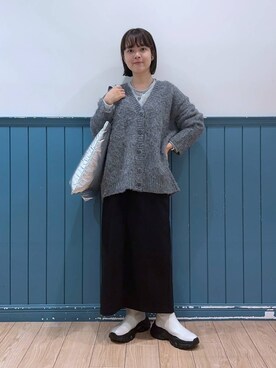 「LOWRYS FARM（ローリーズファーム）のステンレスプレートネックレス　973053（ネックレス）」を使った、aiさん（レディース・151cm）の秋コーディネート