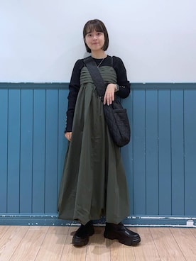 「LOWRYS FARM（ローリーズファーム）のステンレスプレートネックレス　973053（ネックレス）」を使った、aiさん（レディース・151cm）の秋コーディネート