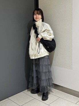 「アイテム（ブルゾン）」を使った、aiさん（レディース・151cm・20代）の冬コーディネート
