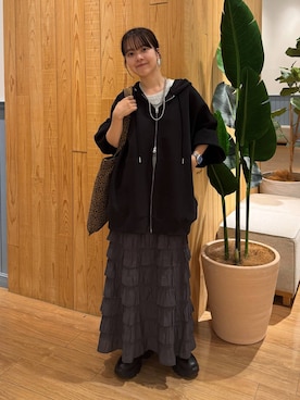 「アイテム（ヘアゴム）」を使った、aiさん（レディース・151cm）の秋コーディネート