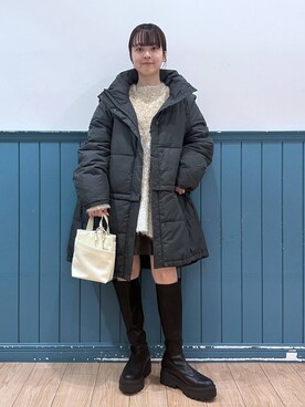 「ベーシック/シンプル」｜「アイテム（ライダースジャケット）」を使った、aiさん（レディース・151cm）の秋コーディネート