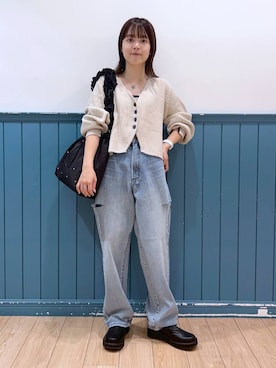 「LOWRYS FARM（ローリーズファーム）のステンレスプレートネックレス　973053（ネックレス）」を使った、aiさん（レディース・151cm）の秋コーディネート